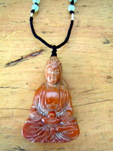 Red Jade Buddha Necklace