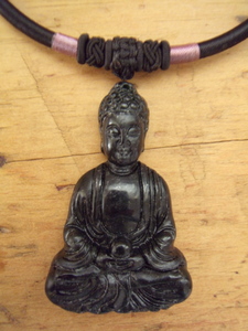 Black Jade Buddha Necklace