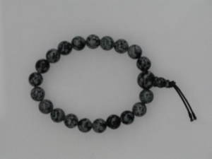 Black Snowflake Obsidian Wrist Mala/Power Bracelet